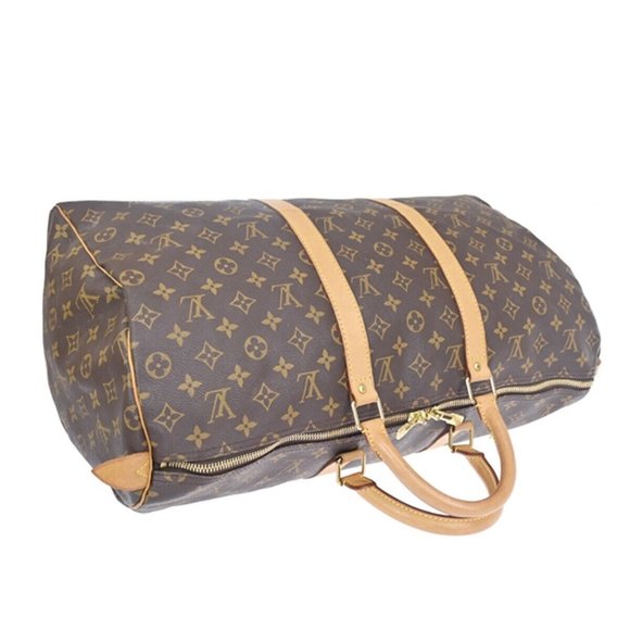 LOUIS VUITTON Keepall 50 Travel Hand Bag Monogram Leather Brown - Picture 2 of 9